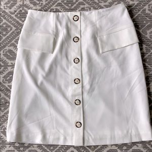 NWOT Nine West White A-Line Skirt